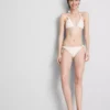 3D-s virágmintás, oldalt kötős bikini alsó