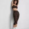 Leopárd mintás sportos capri leggings