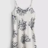Nyomtatott korallszínű mini chemise