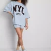Pamutban gazdag, NYC-es, leeresztett ujjú pulóver