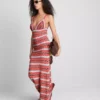 Paula Echevarría horgolt, V-nyakú maxi ruha