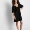 Puffos ujjú mini smock ruha