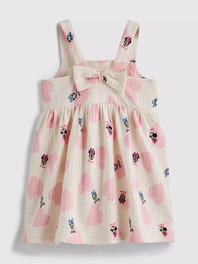 0–36 hónap | Disney Minnie Egér és Daisy Kacsa mintás, texturált smockruha