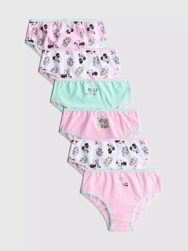 1,5–10 év | 6 db-os csomag Disney Minnie egér mintás alsónemű