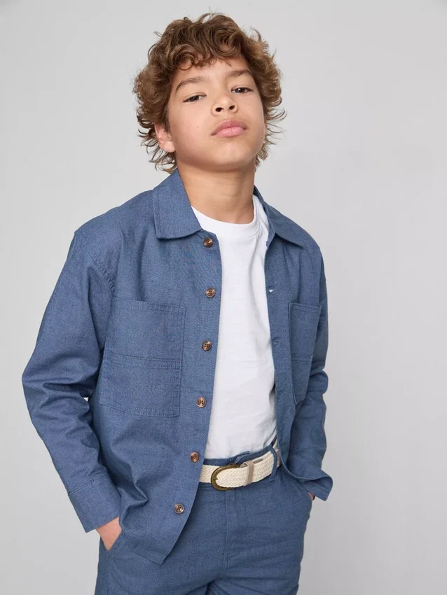 1,5–12 év | The Edit lenkeverékből készült overshirt