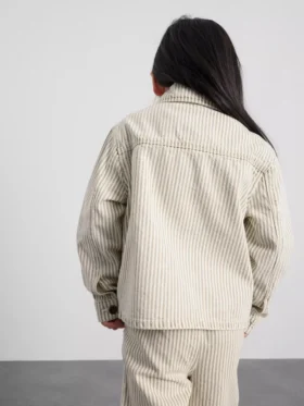 1,5–12 év | The Edit pamut, csíkos denim zakó