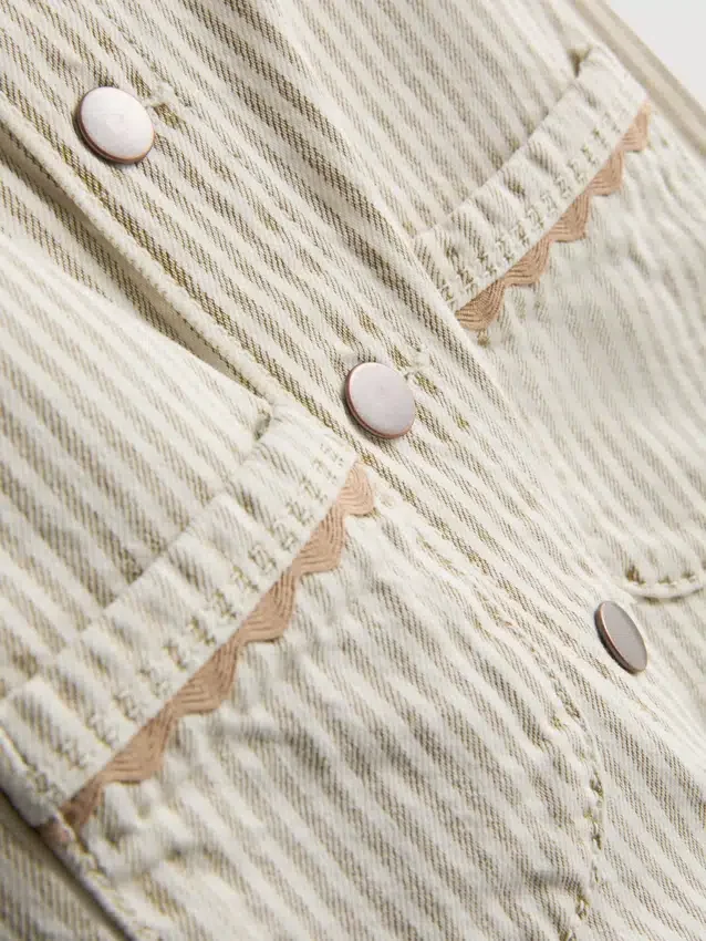 1,5–12 év | The Edit pamut, csíkos denim zakó