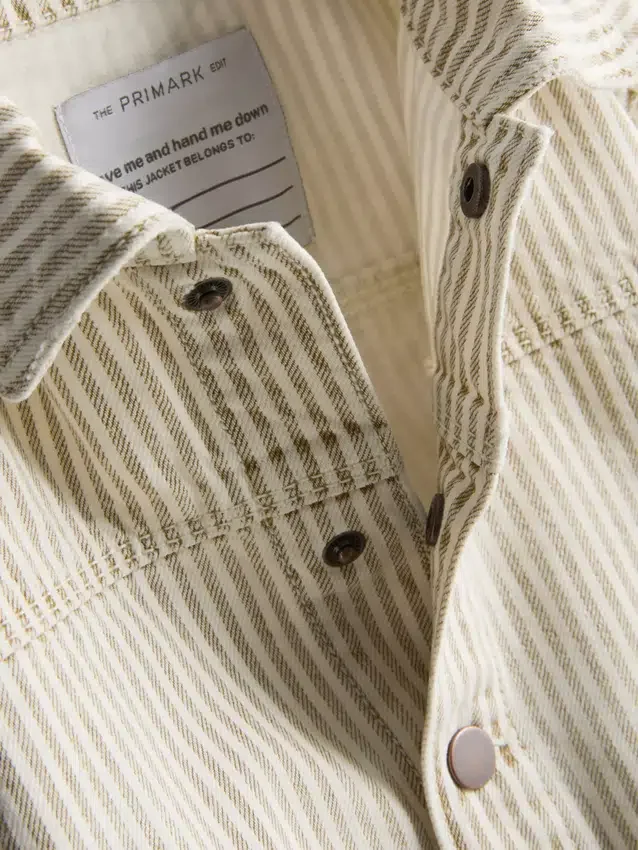 1,5–12 év | The Edit pamut, csíkos denim zakó