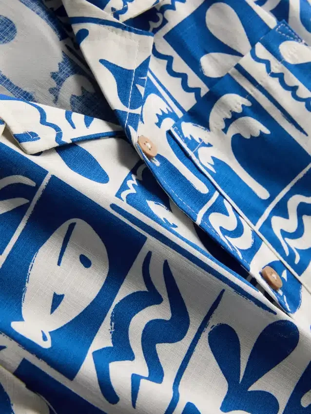 1,5–8 év | csomós pamut ing és rövidnadrág szett