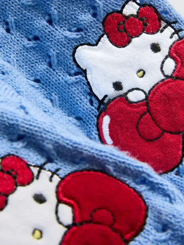 1,5–8 év | Hello Kitty galléros, rövid ujjú kardigán