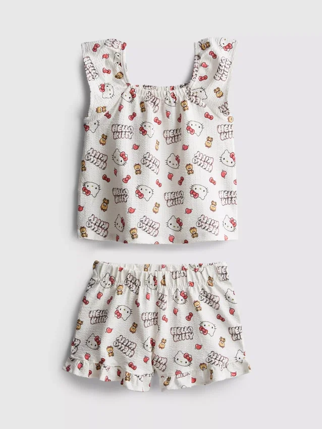 1,5–8 éves korosztály | Hello Kitty blúz és rövidnadrág szett