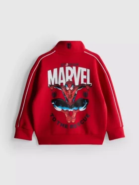 1,5–9 éves korosztály | Marvel Pókember cipzáras, tölcsérnyakú pulóver