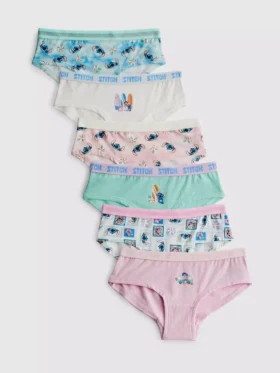 2–15 éves korosztály | 6 db-os csomag Disney Stitch hipster alsónadrág
