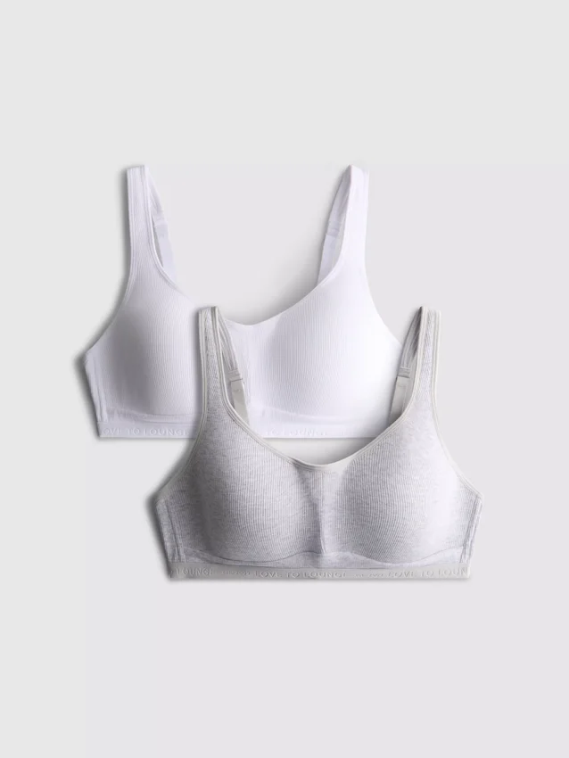2 db „Love to Lounge” pamut bralette