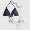 2 db-os háromszög alakú bikini felső