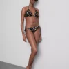 2 db-os nyomtatott háromszög alakú bikini felső