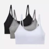 3 darabos csomag drótmentes, rövid ujjú cami bralette