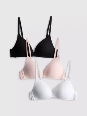 3 darabos mikroszálas, merevítő nélküli melltartó-csomag