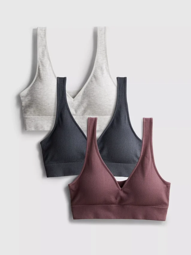3 db-os csomag varratmentes V-nyakú bralette