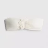 3D-s virágmintás bandeau bikini felső