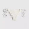 3D-s virágmintás, oldalt kötős bikini alsó