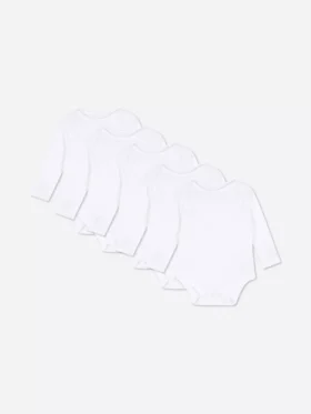 5 darabos alapvető hosszú ujjú body-készlet