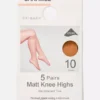 5 db-os csomag matt térdig érő harisnya
