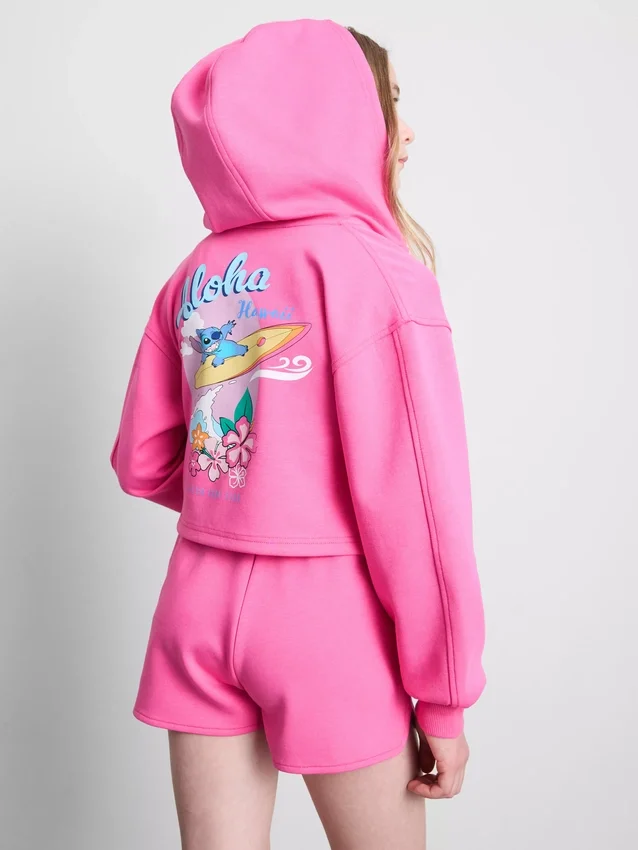 7–15 éves korosztály | Disney Stitch kapucnis pulóver cipzárral