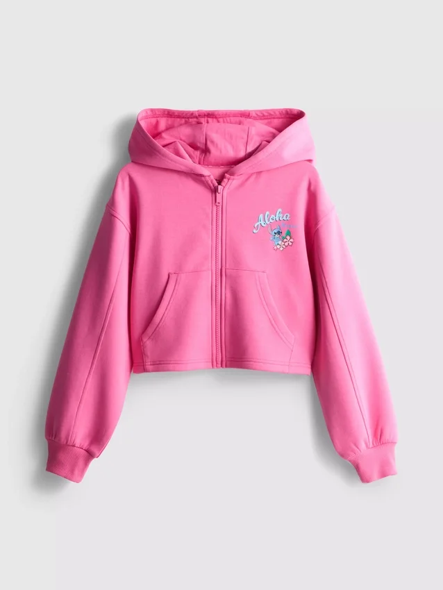 7–15 éves korosztály | Disney Stitch kapucnis pulóver cipzárral
