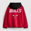 7–15 éves korosztály | NBA Chicago Bulls cipzáras kapucnis pulóver