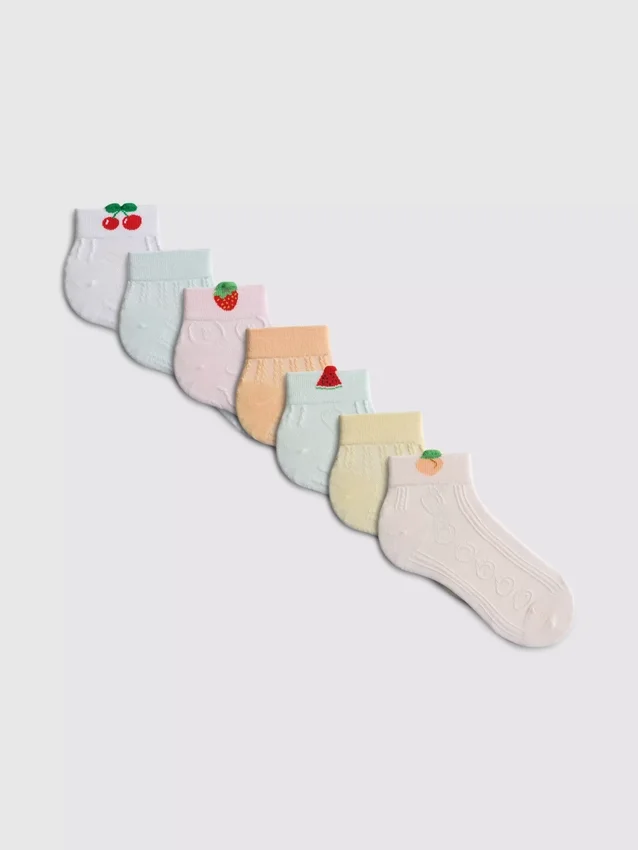 7 db-os gyümölcsös negyedzokni