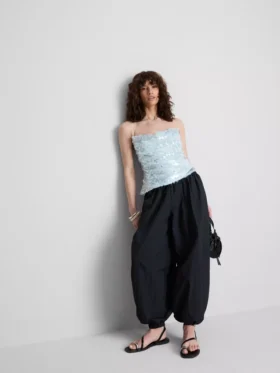 A Primark-kollekció | Pántos, flitteres, csőnyakú felső