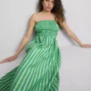 A Primark-kollekció | Ráncolt csíkos bandeau midi ruha