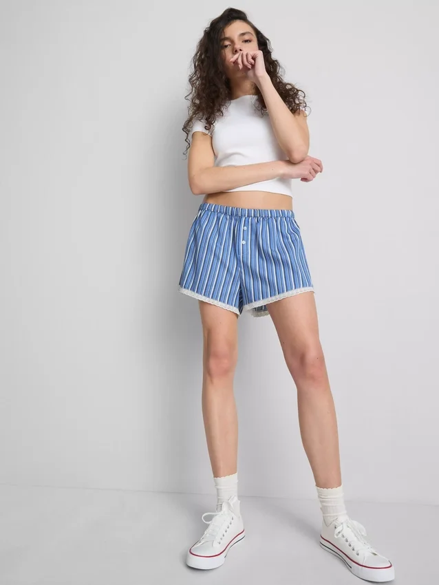A Primark-szcénában | csipkés csíkos boxeralsó