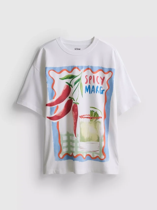A Primark-szcénában | Oversized pamut Margarita póló