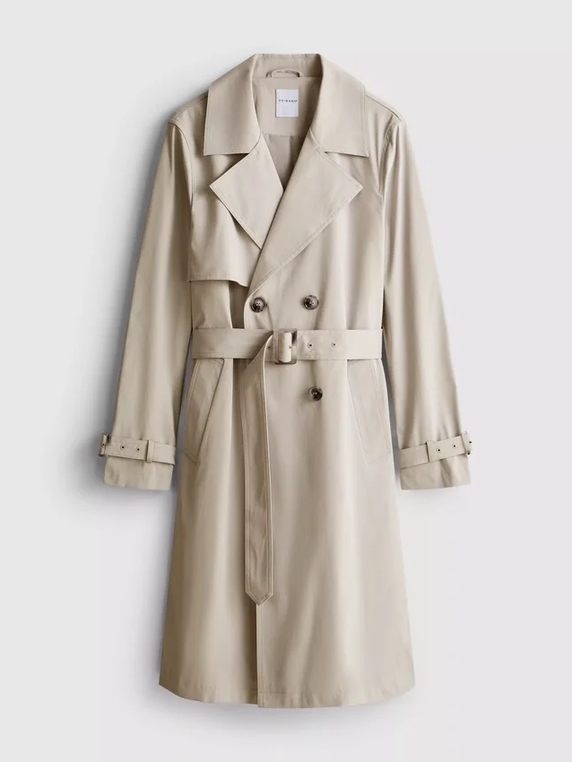 Alapvető, övvel ellátott trenchcoat