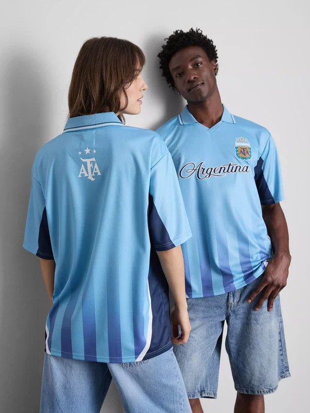 Argentína rövid ujjú hálós póló