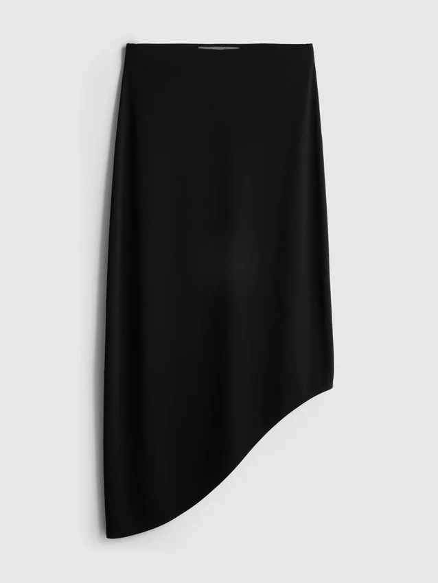 Aszimmetrikus jersey midi szoknya