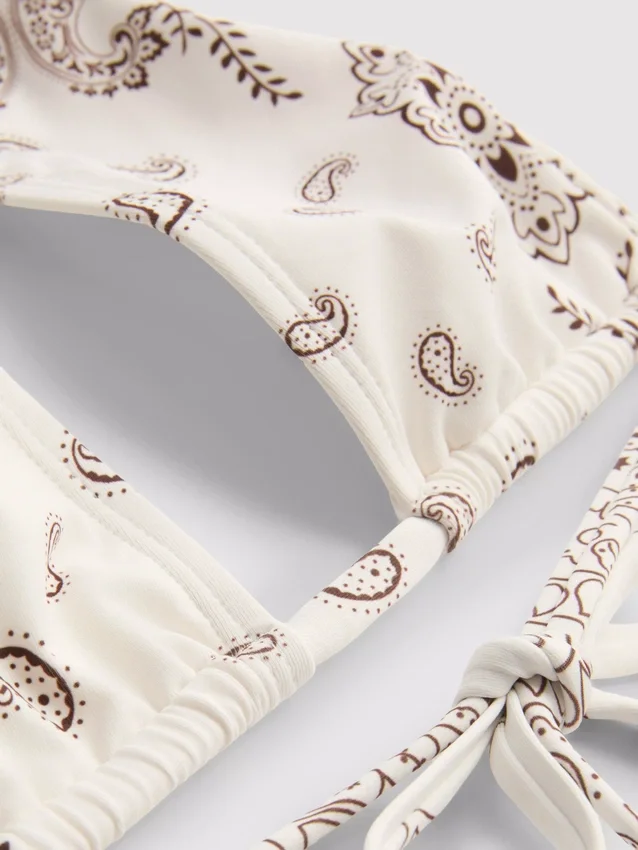 Bandana-mintás, nyakpántos bikini felső