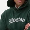 Boston grafikás kapucnis pulóver