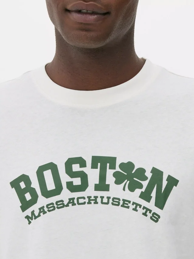 Boston-nyomtatott póló