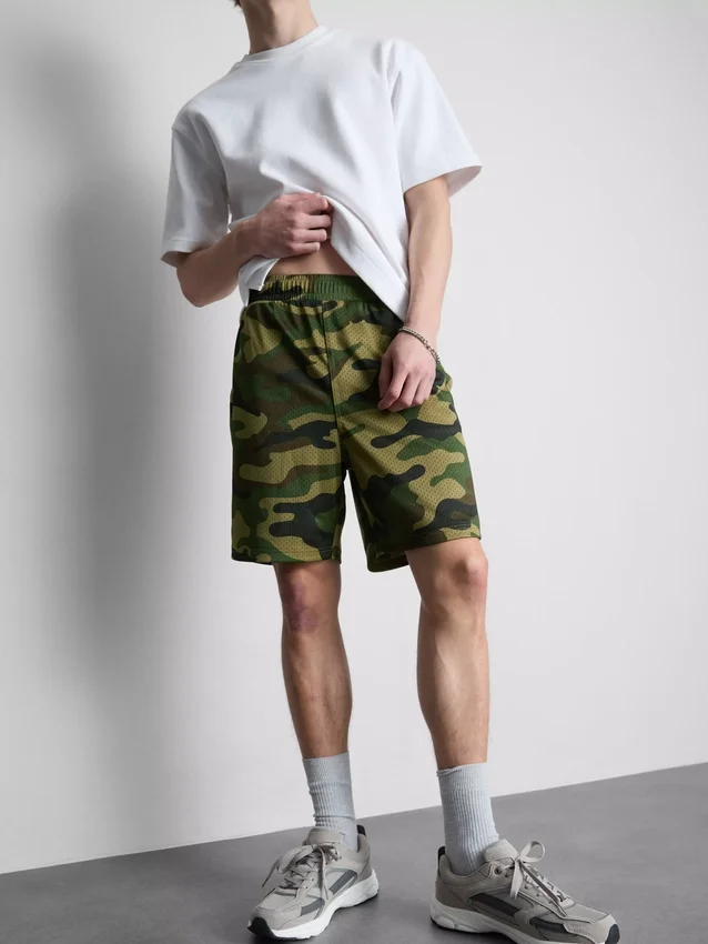 Camo hálós rövidnadrág