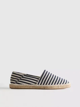 Csíkos, felhúzható espadrill