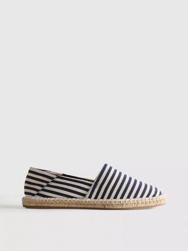 Csíkos, felhúzható espadrill