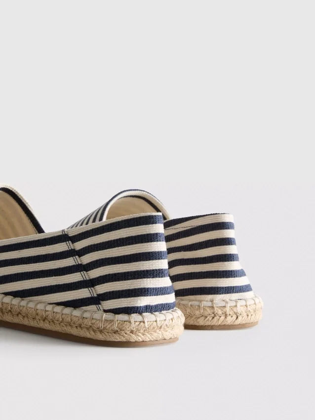 Csíkos, felhúzható espadrill