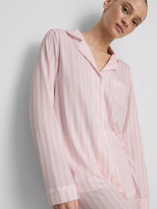 Csíkos jersey boyfriend pizsama