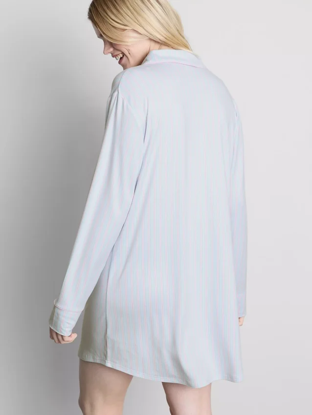 Csíkos, oversize boyfriend hálóing