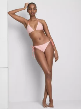 Csíkos tengeri csillag mintás háromszög alakú bikini felső
