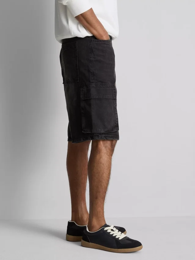 Denim cargo rövidnadrág