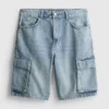 Denim cargo rövidnadrág